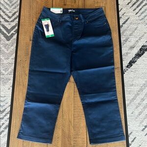 UP! | Blue Capri Pants with Seam Detailing